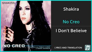 Shakira - No Creo Lyrics English Translation - Spanish and English Dual Lyrics  - Subtitles Lyrics