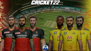 New Teams! - RCB vs CSK - IPL 2022 - Cricket 22 - RahulRKGamer