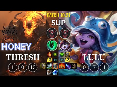 SHG Honey Thresh vs Lulu Sup - KR Patch 10.21
