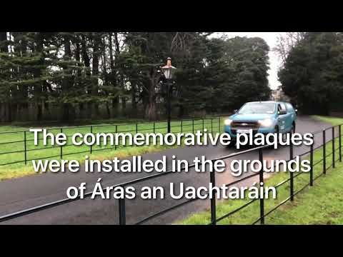 President and Sabina Higgins unveil plaques to those executed after the Easter Rising