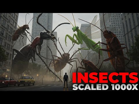 IF INSECTS SCALED 1000X 2025 | Giant Imaginary Insects Size Comparison 3D