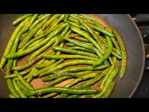 Sauteed Green Beans Recipe: How To Cook Green Beans On A Frying Pan - Best Ever! So healthy & yummy!