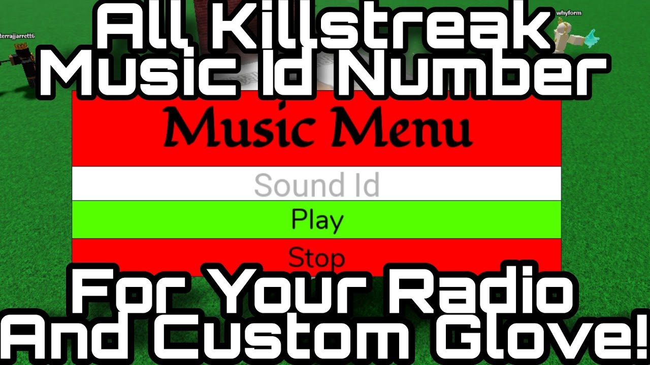 All Killstreak Music IDS To Use With Your Radio Gamepass Or Custom Glove | Slap Battles Roblox