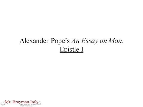 essay on man epistle 1 summary