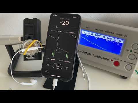 Timegrapher X iOS app vs. No.1000 Timegrapher Device