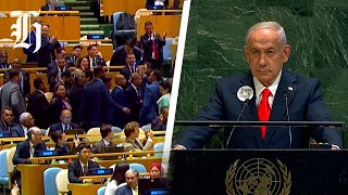 Cheers, walkouts and empty seats at UN as Netanyahu takes the stage