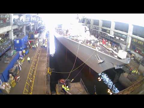 HMS Portland departs Babcock International Frigate Support Centre at Devonport