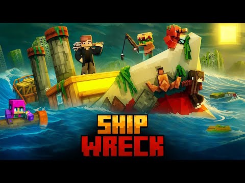 WE SURVIVED A GHOST SHIP WRECK IN THE DEAD OCEAN IN MINECRAFT!