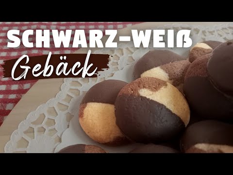 Schwarz Weiß Gebäck mit Muster | Weihnachtsgebäck Rezepte