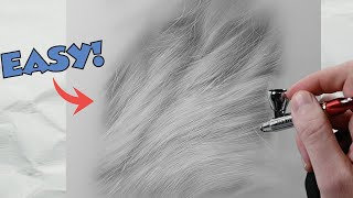 Painting EASY Airbrush Textures! Hair & Fur