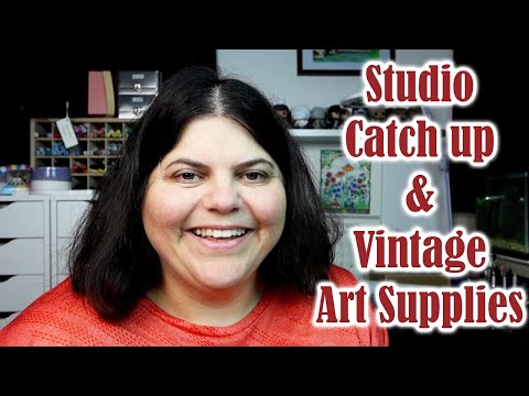 Studio Catch Up Chat and More Vintage Art Supplies! Vlog and Haul