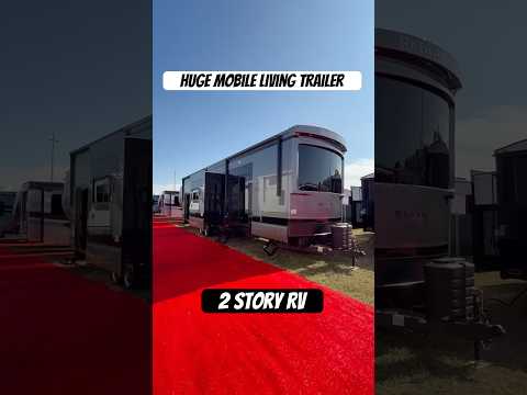 This Mobile RV Living Trailer Has a 2nd Floor!