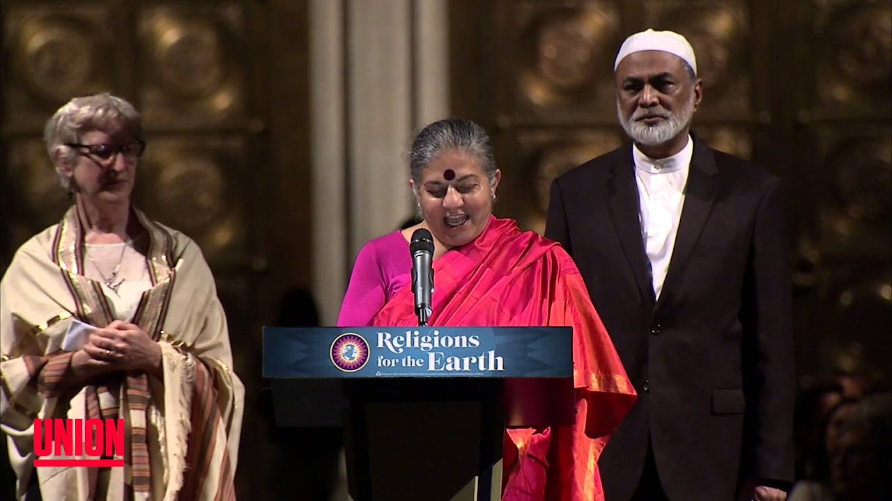 Vandana Shiva speaks at Religions for the Earth Multi-faith Climate Service