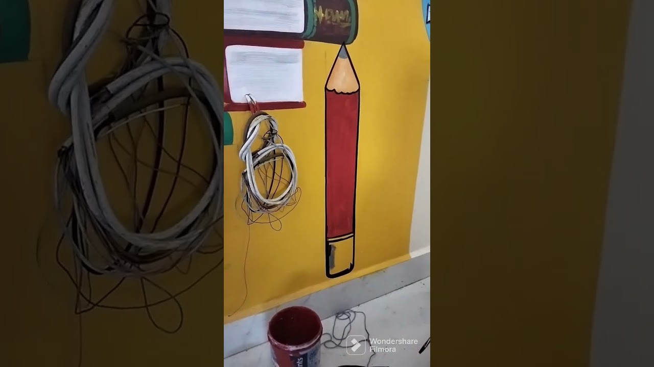 school wall painting art design #shorts