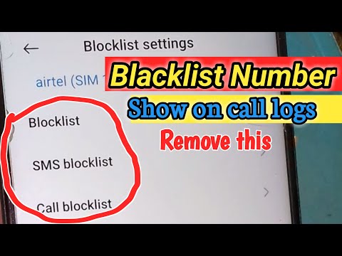 Blacklist number Show on call logs How to remove || Blacklist number kaise nikale || #Blocknumber