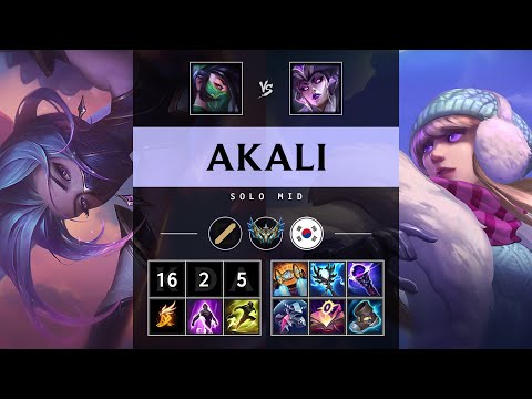 Akali Mid vs Syndra - KR Challenger Patch 25.15