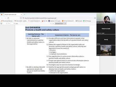 Guidance UNIT 1 Promote a positive health and safety culture UK NVQ Level 6 Diploma in OH&S Practice