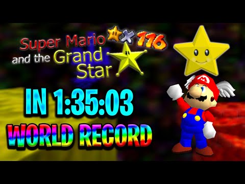 116 Stars Speedrun in 1:35:03 (WORLD RECORD) | Super Mario & The Grand Star