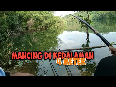 Mancing di kedalaman 4 meter di waduk riam kanan kalimantan selatan