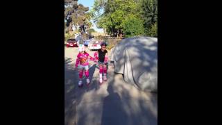 Rollerskating for the first time