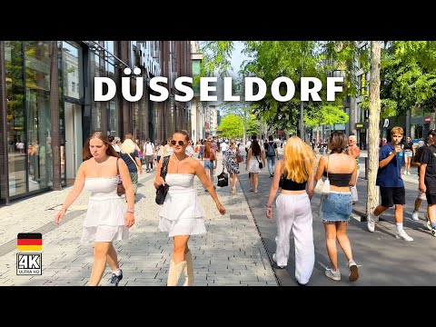 Düsseldorf, Germany 4K Walking Tour 🇩🇪 | Relaxing Walk Through Luxury Streets & Local Vibes