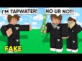 FAKE TapWater Tried to SCAM My Fans, So I 1v1'd Him.. (Roblox Bedwars)