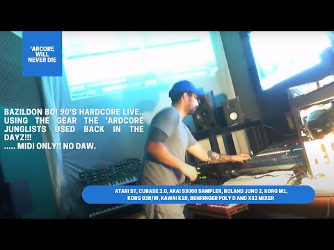 Retro Hardcore Live AKAI S3000 Atari ST Cubase 2.0