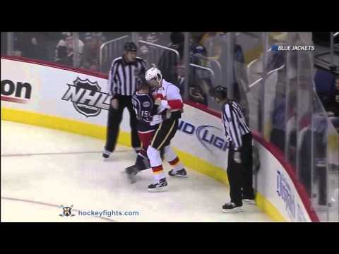 Cory Sarich vs Derek Dorsett Dec 27, 2011