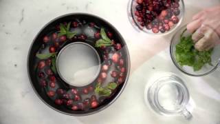 DIY Punch Bowl Cranberry Ice Ring