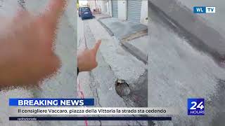 Siracusa - Il consigliere Vaccaro, piazza della Vittoria la strada sta cedendo - (Video)
