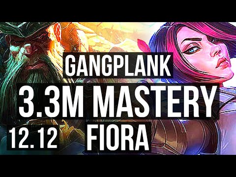 GANGPLANK vs FIORA (TOP) | 3.3M mastery, 8 solo kills, Legendary, 13/3/5 | EUW Diamond | 12.12