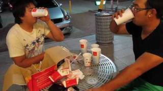 Man vs. Food - 2 asians, 2 McDonalds Family Dinner Boxes - Part 2/3