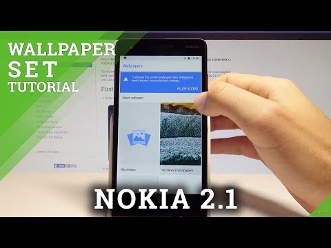 How to Set Wallpaper on NOKIA 2.1 - Change Wallpaper / Set Photo as Wallpaper