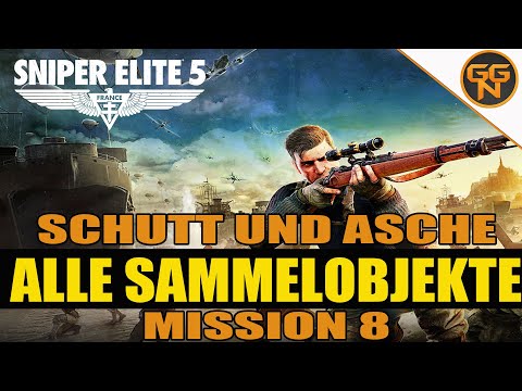 Sniper Elite 5 - 100% Guide Alle Sammelobjekte - All Collectibles - Mission 8 - Schutt und Asche