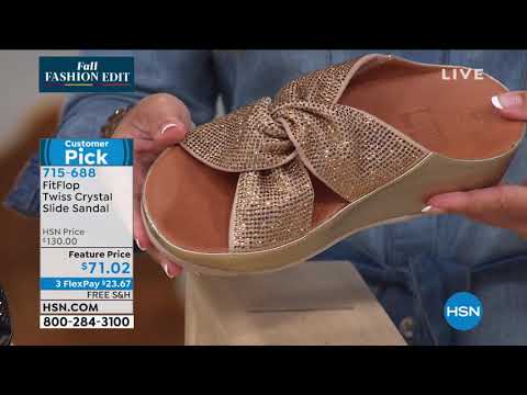 FitFlop Twiss Crystal Slide Sandal