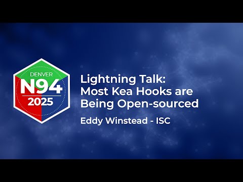 Lightning Talk: Most Kea Hooks are Being Open-sourced