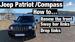 Jeep Patriot sway bar link replacement. Anti-roll bar.