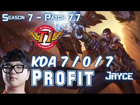 SKT T1 Profit JAYCE vs SHEN Top - Patch 7.7 KR Ranked