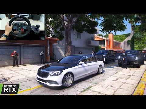 GTA 5 - Mercedes Maybach S680 | RUSSIAN MAFIA CONVOY | MAFIA GANG WAR