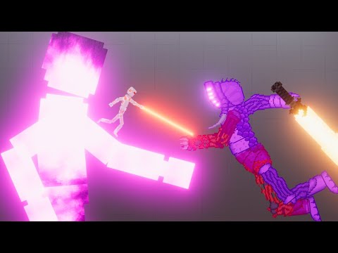 Purple Monster Behemoth vs Tech Droids - People Playground 1.21.3