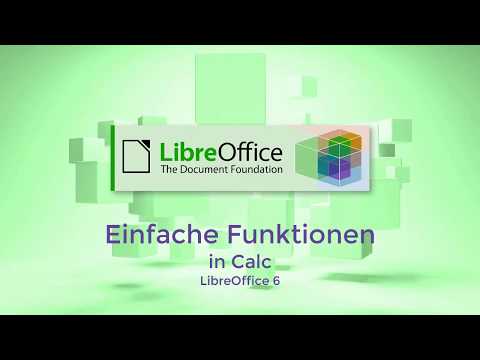 Einfache Funktionen in Calc - LibreOffice 6 (German/Deutsch)