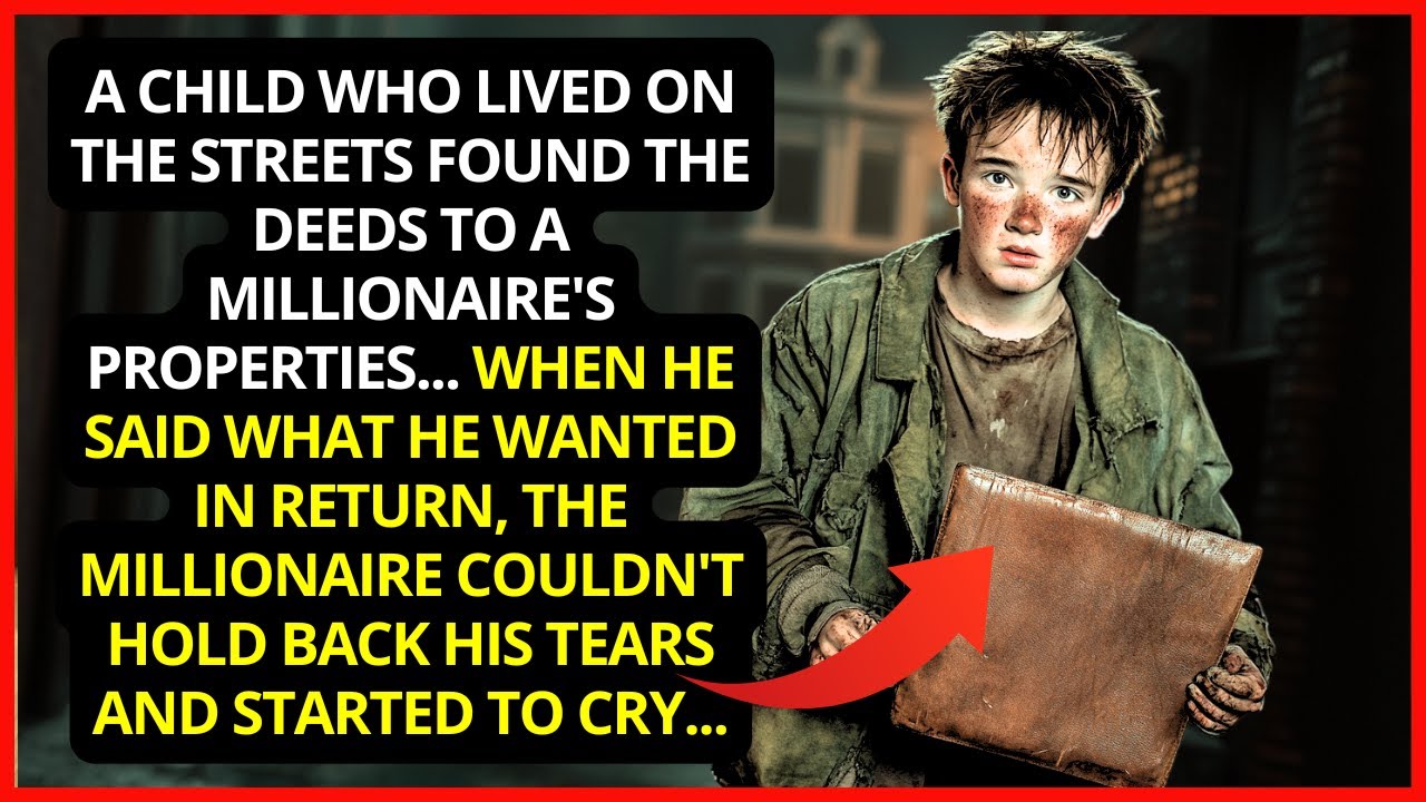 Homeless child finds a millionaire's deeds... When he said what he wanted in return...