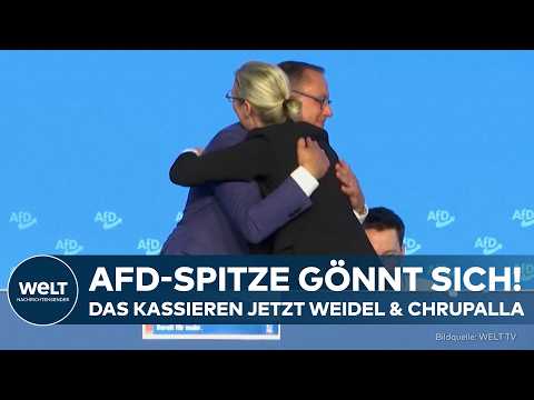 AfD-FRAKTIONSSPITZE: 24.000 Euro im Monat! Alice Weidel und Tino Chrupalla verdoppeln eigene Zulagen