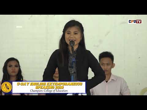 U-Day English Extemporaneous Speaking Contest 2019: Champion - College of Education