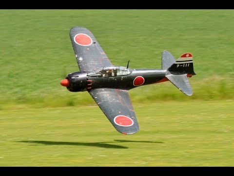1/4 SCALE RC MITSUBISHI ZERO ZEN & 1/5 SCALE  DOUGLAS A-1 SKYRAIDER - GREGG & JASON - 2018