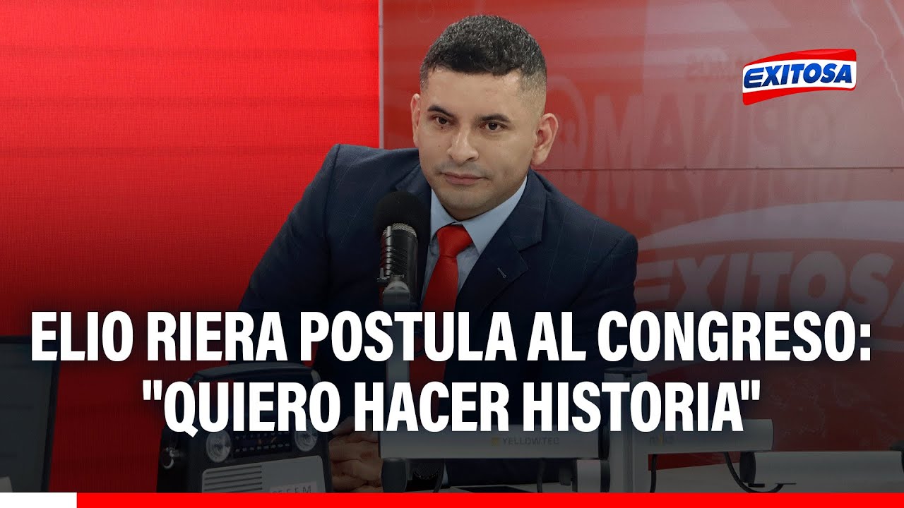 🔴🔵 Elio Riera busca llegar al Congreso: "Quiero hacer historia, quiero hacer lo correcto"