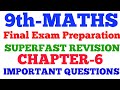 Class 9 Maths Chapter 6 Fast Revision For Final Exam Haryana Board