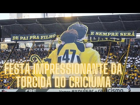 Festa impressionante da torcida do Criciúma no Heriberto Hulse