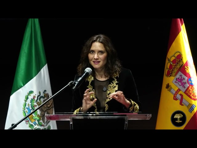 Isabel Díaz Ayuso en México, diciendo lo que hay que decir
