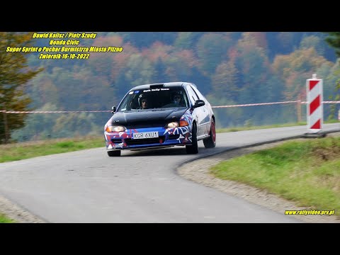 Dawid Kalisz /Piotr Szudy -Honda Civic- Super Sprint o Puchar Burmistrza Miasta Pilzno Zwiernik 2022